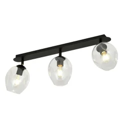 Kjøkkenbelysning Tak|Taklamper / Takplafonder>Emibig Flow taklampe 3-lys - Svart/Klar Svart / Klar