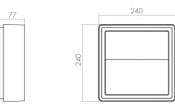 Utelamper - Veggskjold / Plafond>Sg Armaturen As Frame square vegglampe 6W 4000 Kelvin IP66 Dimbar - Grafitt