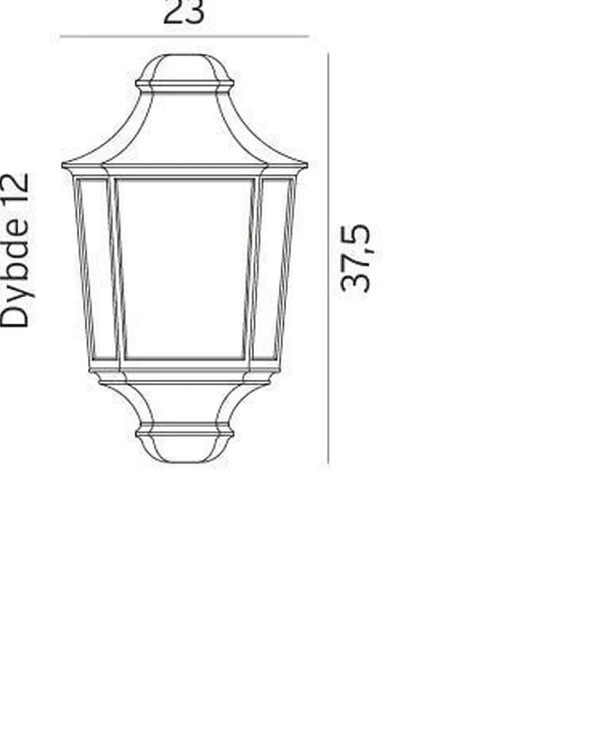 Lightup-Pris|Utelamper - Veggskjold / Plafond>Norlys Glasgow 730 Svart