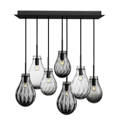 Kjøkkenbelysning Tak|Takpendler>Hadeland Glassverk Glitre Dråper 7 stk - Grå