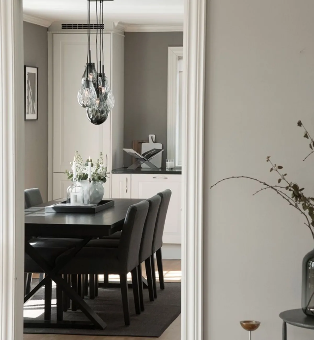 Kjøkkenbelysning Tak|Takpendler>Hadeland Glassverk Glitre Dråper 7 stk - Grå