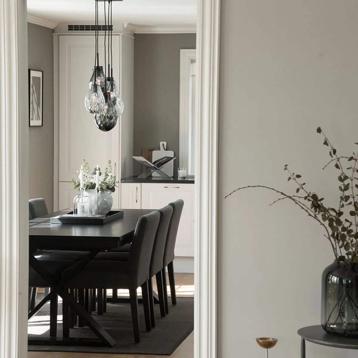 Kjøkkenbelysning Tak|Takpendler>Hadeland Glassverk Glitre Dråper 5 stk - Grå