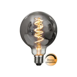 Led-Pærer E27 Sokkel>Ms - belysning Globepære Smoke Spiral 95mm E27 Røyk