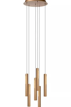 Kjøkkenbelysning Tak|Takpendler>Lucide Griffith takpendel 6 x 7,6W - Dimbar Bronse