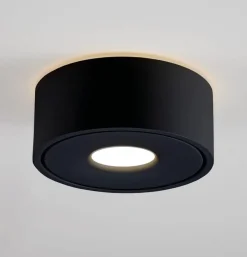 Kjøkkenbelysning Tak|Spotter & Skinner>NorDesign Halo 105 utenpåliggende downlight 8,9W Dimbar - Svart