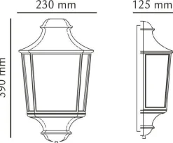 Lightup-Pris|Utelamper - Veggskjold / Plafond>Sg Armaturen As Hamlet vegglampe
