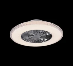 Takvifter>Reality Harstad tak vifte 3000-6500K 39,6W m/Fjernkontroll - farget Krom