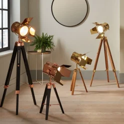 Interiørlamper Gulv>Pacific Lifestyle Hereford gulvlampe 139 cm - Svart/Kobberfarget Svart / Kobber