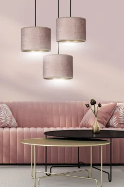 Kjøkkenbelysning Tak|Takpendler>Emibig Hilde rondell takpendel 3 lys - /Gullfarget Rosa