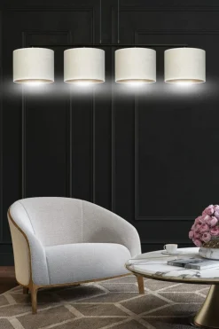 Kjøkkenbelysning Tak|Takpendler>Emibig Hilde takpendel 4 lys - Hvit/Gullfarget Hvit / Gull