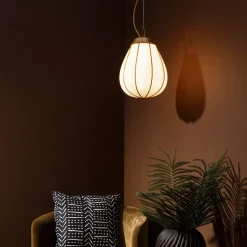 Kjøkkenbelysning Tak|Takpendler>Örsjö Hobo takpendel 22 cm - Rå messing/Hvit Messing / Hvit