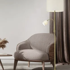 Interiørlamper Gulv|Leselamper Gulv>Trio Lighting Hotel gulvlampe - farge Messing