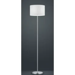 Interiørlamper Gulv>Trio Lighting Hotel gulvlampe - Nikkel/ Hvit