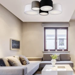 Kjøkkenbelysning Tak|Taklamper / Takplafonder>Trio Lighting Hotel taklampe 5 lys - Multifarge Hvit / Grå / Svart