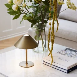 Bordlamper For Utendørsbruk|Bordlamper Ute>Halo Designs Hygge bordlampe 19 oppladbar - Antikk Messing