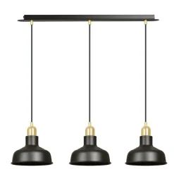 Kjøkkenbelysning Tak|Takpendler>Emibig Ibor trippel takpendel - Svart/Gullfarget Svart / Gull