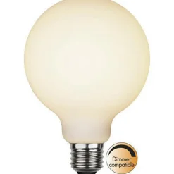 Dekorpære E27|Led-Pærer E27 Sokkel>Star Trading Illumination Globe Opal dimbar 95mm Hvit