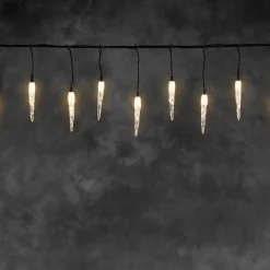 Juletrelys & Lysslynger|Lysslynger Jul>Konstsmide Istappslynge med 50 istapper til 31V system - Amber