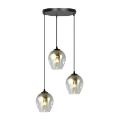 Kjøkkenbelysning Tak|Takpendler>Emibig Istar rondell takpendel 3 lys - Svart/Røykfarget Svart / Røyk