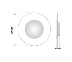 Kjøkkenbelysning Tak|Taklamper / Takplafonder>NorDesign Jade vegg/taklampe 18W dimbar - Hvit