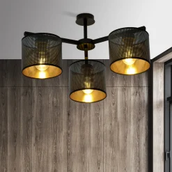 Kjøkkenbelysning Tak|Taklamper / Takplafonder>Emibig Jordan taklampe 55 cm 3-lys - Svart/Gullfarget Svart / Gull