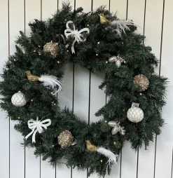 Julekranser Ute|Juledekorasjoner>Trend Collection Julekrans 100 cm uten lys - Grønn