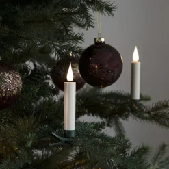 Juletrelys Inne|Julebelysning På Batteri>Konstsmide Juletrelys 10 stk 13 cm - Batteri og uten ledning Hvit