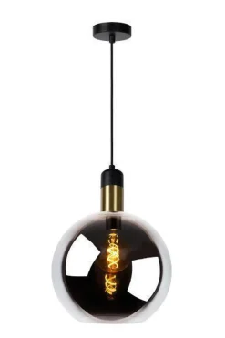 Kjøkkenbelysning Tak|Takpendler>Lucide Julius takpendel 28 cm - farget glass Røyk