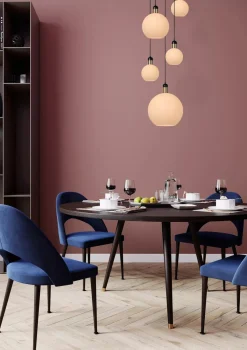 Kjøkkenbelysning Tak|Takpendler>Lucide Julius takpendel rondell 5 lys - Opalglass Messing / Opal