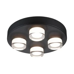 Baderomsbelysning Tak|Kjøkkenbelysning Tak>Paulmann Kame taklampe for baderom 4 x 4,2W 3000 Kelvin IP44 Svart