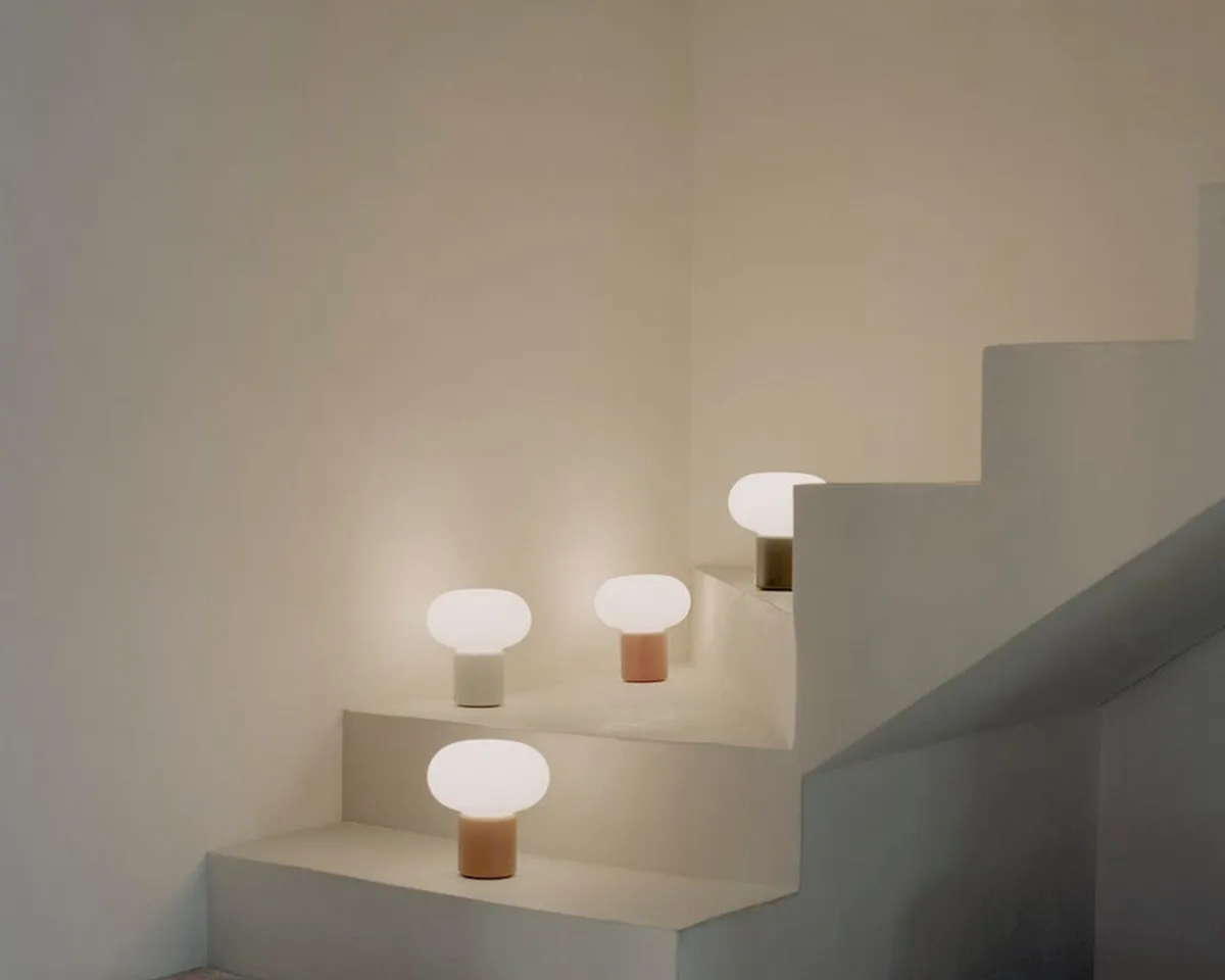 Oppladbare Bordlamper>New Works Karl-Johan bærbar bordlampe - Gul