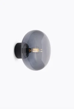 Interiørlamper>New Works Karl-Johan Vegglampe - Smoke Mørk eik / Røyk