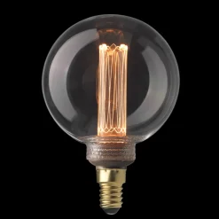 Dekorpære E14|Led-Pærer E14 Sokkel>Unison glob Laser LED filament 80 Klar