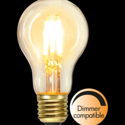 Led-Pærer E27 Sokkel>Star Trading Glob LED Filament 2100K 60mm - 4W - dimbar Klar