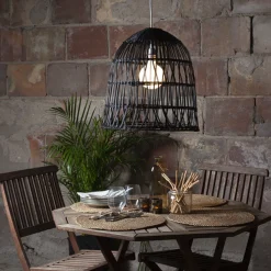 Takpendler Ute>Star Trading Knute utendørs lampeskjerm 48 cm IP44 - Svart