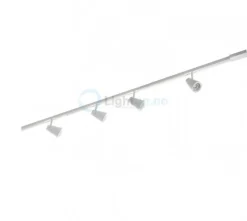 Lightup-Pris|Zip Spotskinner>Sg Armaturen As Komplett 2m Zip Zoom 4x6W m/endetilkobling - matt Hvit