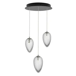 Kjøkkenbelysning Tak|Takpendler>Hadeland Glassverk Krystallkongle frost 3 takpendel Klar