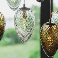 Kjøkkenbelysning Tak|Takpendler>Hadeland Glassverk Krystallkongle frost 3 takpendel Klar