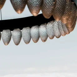 Kjøkkenbelysning Tak|Takpendler>Hadeland Glassverk Krystallkongle lampe rund 80 cm 44 kongler Klar