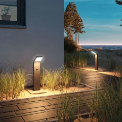 Utelamper Til Kystområder|Pullert>Paulmann Kulma pullert utendørs IP44 7,5W 3000 Kelvin 50 cm - Sensor Antrasitt
