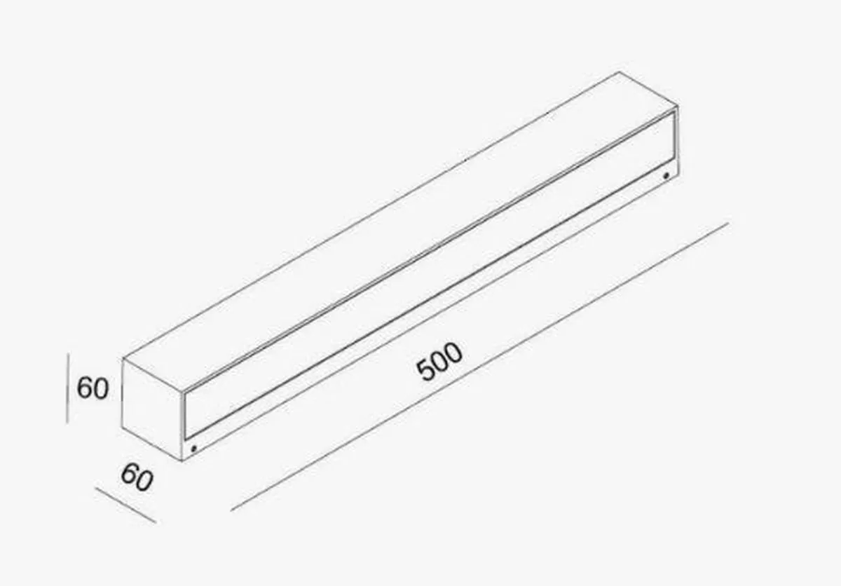 Utelamper Med Opp/Ned Lys>NorDesign Kyoto 50 cm vegglampe ned - Antrasitt Grå