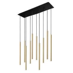 Kjøkkenbelysning Tak|Takpendler>Nowodvorski Laser takpendel 10 lys - Svart/Messingfarget Svart / Messing