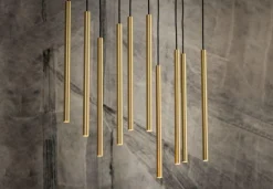 Kjøkkenbelysning Tak|Takpendler>Nowodvorski Laser takpendel 10 lys - Svart/Messingfarget Svart / Messing