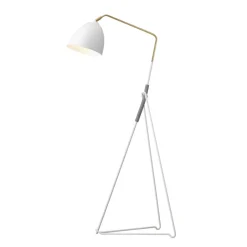 Leselamper Gulv>Örsjö Lean gulvlampe - Hvit/Rå messing Hvit / Messing