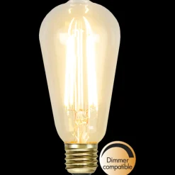 Dekorpære E27|Led-Pærer E27 Sokkel>Star Trading Led filament 3,6W uniterm dimbar 60mm Hvit