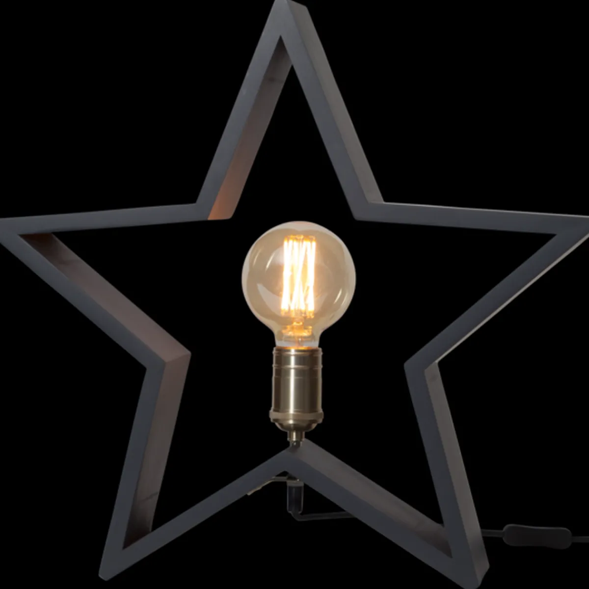 Dekorpære E27|Led-Pærer E27 Sokkel>Star Trading LED-pære 3,7W dimbar, Vintage Gold 95mm Amber