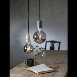 Dekorpære E27|Led-Pærer E27 Sokkel>Star Trading LED-pære 1,8W plain smoke 125mm Røyk