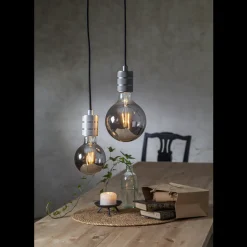 Dekorpære E27|Led-Pærer E27 Sokkel>Star Trading LED-pære 1,8W plain smoke 95mm Røyk