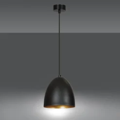 Kjøkkenbelysning Tak|Takpendler>Emibig Lenox takpendel 1 lys - Svart/Gullfarget