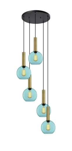 Kjøkkenbelysning Tak|Takpendler>NorDesign Less rondell takpendel 5 lys - Small